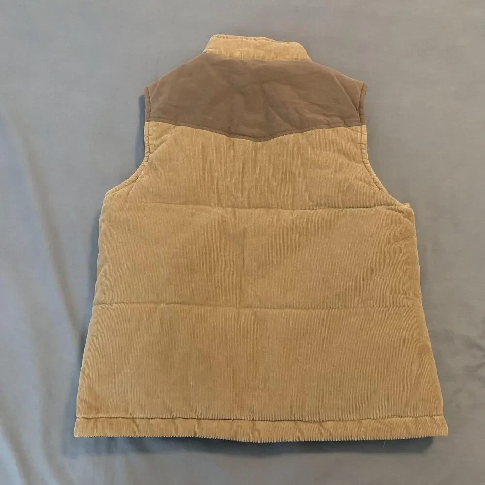 OshKosh Vest Boys 12 Tan Corduroy Reversible Camo Quilted Puffer‎ Jacket